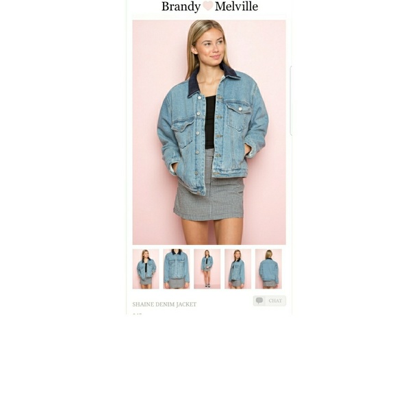 *Brandy Melville* Shaine Demin Jacket - Picture 2 of 2